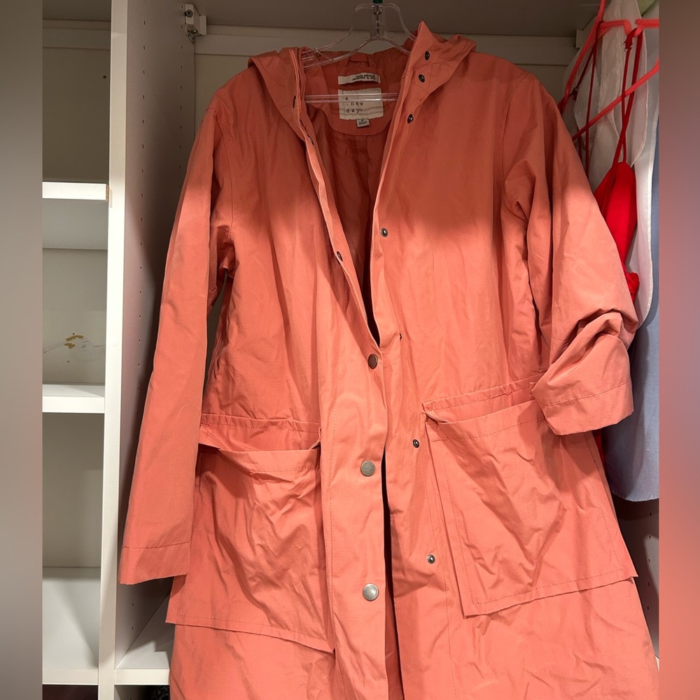 A New Day pink rain coat